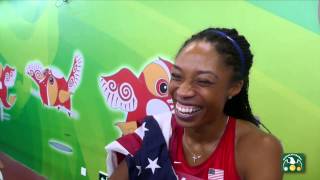 Allyson Felix USA 400m Gold Medlist  IAAF 2015 World Championships [upl. by Kissiah733]