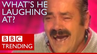 How Laughing Man spread around the world  BBC Trending [upl. by Ellevel270]