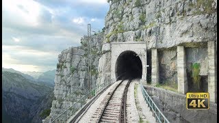 4K CABVIEW Bar  Bijelo Polje 102 tunnels 96 bridges 1029m altitude change from Sea to Mountains [upl. by Cobby]