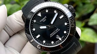 Tissot Seastar Powermatic 80 full black [upl. by Halley]