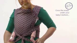 Baby Carrier tutorial with a NEWBORN in a Half Buckle  Meh Dai  Cairis [upl. by Nohtan]