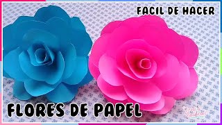 Como Hacer Flores Fácil de Papel Crepe [upl. by Costanzia673]