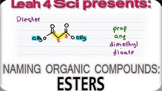 Naming Esters  Organic Chemistry IUPAC Naming by Leah4sci [upl. by Ban]