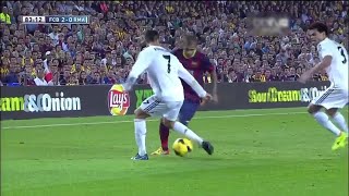 Dani Alves nutmegs Ronaldo twice [upl. by Amathiste]