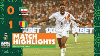 HIGHLIGHTS  Equatorial Guinea🆚 Guinea  TotalEnergiesAFCON2023  Round of 16 [upl. by Aenad]