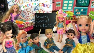 First day Back at School  Elsa and Anna Toddlers  What are Jessica amp Chelsea up to Barbie Videos [upl. by Coltson38]