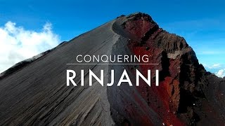 A beginner with a drone summiting MT Rinjani Indonesia [upl. by Neelloj]