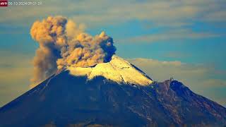 Jun 10 2024 Strombolian Eruption from Popocatépetl Volcano Mexico [upl. by Johm159]