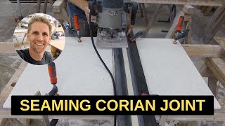 Seaming Corian Solid Surface Joint  Invisible Seam [upl. by Nagaek]