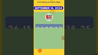 September 14 2024 9PM Draw 642 Lotto PCSO Lotto Result Today swertres lottoresults [upl. by Hartzke875]