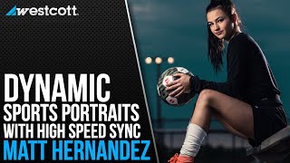 Dynamic Sports Portraits Using High Speed Sync on the FJ400 Strobe [upl. by Jermain]