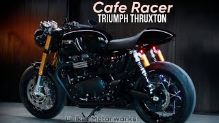 Triumph Thruxton Custom “Cafe Racer” by Unikat Motorworks [upl. by Yzeerb]