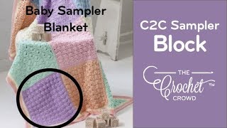 Easy Crochet Corner to Corner Stitch in Rows  Baby Blanket Sampler [upl. by Nanerb]