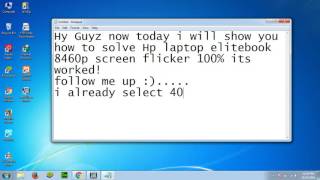 how to solved laptop HP Elitebook 8460p screen flicker 100 its worked [upl. by Ecnerwaled541]