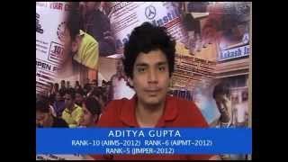 Aakash AIIMS Results 2012Aditya GuptaTop Ranker AIR10 [upl. by Annatsirhc]