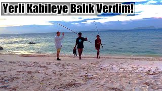 SU ALTINDA KÖPEK BALIĞI İLE KARŞILAŞTIM  YERLİ KABİLEYE BALIK VERDİM [upl. by Haliled]