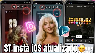 ST INSTA IOS ATUALIZADO 🥳 INSTAGRAM ESTILO IPHONE 2024  FONTES iOS  EMOJIS iOS  REPOST COM BORDAS [upl. by Roslyn435]