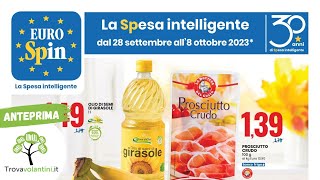 VOLANTINO EUROSPIN dal 28 settembre al 8 ottobre 2023 anteprima [upl. by Gurolinick]