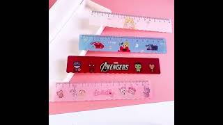 school stationery multifunction Cute Flexible plastic long straight drawing ruler for children [upl. by Fritzie]