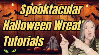 Spooktacular Halloween Wreaths  Deco Mesh Halloween Wreath DIYS Dollar Tree Halloween Wreath Ideas [upl. by Zsamot504]