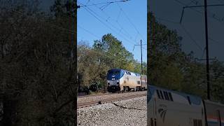 Amtrak Pennsylvanian Led By P42DC Speeding By On A Clear Sunday Afternoon 10624 [upl. by Analed]