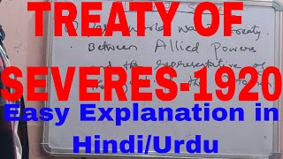 Treaty of Sevres in HindiWhat is Treaty of SevresTreaty of Sevres TermsTreaty of Sevres 1920 [upl. by Lecirg]