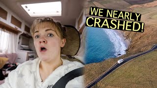 Vanlife in Shetland in a Storm cancelled ferries and near crashes [upl. by Sharl]