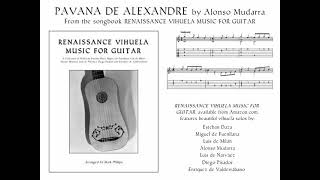 Pavana de Alexandre by Alonso Mudarra vihuela solo arranged for guitar [upl. by Arac]