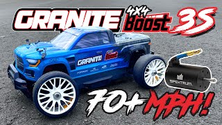 ARRMA GRANITE BOOST 4x4  Brushless 3S  3900kv Motor 72 MPH [upl. by Bush]