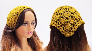 Easy Crochet Bandana Tutorial  How To Crochet [upl. by Trey]