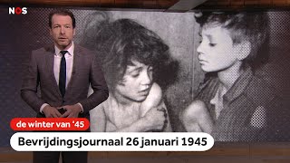 Hongertochten en tot de knieën in het water  Bevrijdingsjournaal  26 januari 1945 [upl. by Faunie]