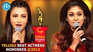 SIIMA Awards 2013  Telugu Best Actress Nominees [upl. by Ydnas]