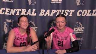 Volleyball Postmatch  Madeline Freeman and Aubree Ruggles  103124 vs MU [upl. by Euginimod]