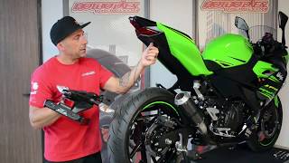 How to install a fender eliminator on a Ninja 400 [upl. by Eentihw]