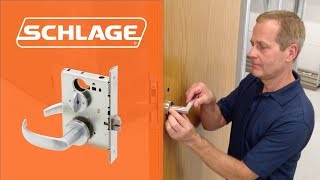 How to Install Schlage L9050 Mortise Lock [upl. by Ellerehc]