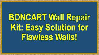 BONCART Wall Repair Kit Easy Solution for Flawless Walls [upl. by Margherita]