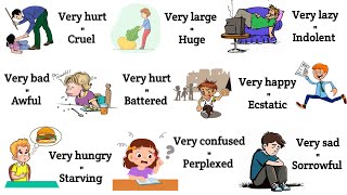 Learn 100 Ways to Say It Instead of Using Very  Part 1  Common English Vocabularies [upl. by Ahsyen]