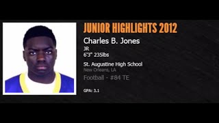 Charles B Jones Tight End 84  Junior Highlights 2012 [upl. by Benjie806]