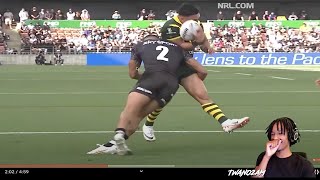 Kangaroos v Kiwis  2023 Pacific Rugby Championships AMERICAN REACTS [upl. by Anilram665]