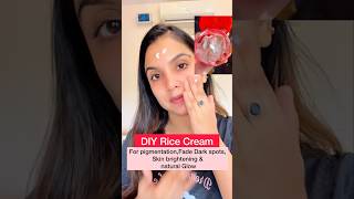 Rice cream at home for pigmentation amp brightening diy diybeauty diybeautytips beauty skincare [upl. by Alac]