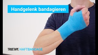 TRUETAPE® Handgelenk bandagieren  Anleitung mit der Haftbandage [upl. by Sibel]