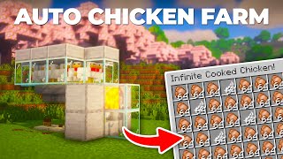 EASY Automatic Chicken Farm in Minecraft 121  Minecraft Tutorial [upl. by Anreval146]