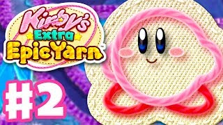 Kirbys Extra Epic Yarn  Gameplay Walkthrough Part 2  Hot Land 100 Nintendo 3DS [upl. by Notkcorb278]