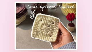 Crochet solid granny square Crochetworld2116 [upl. by Aimal579]