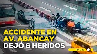 6 heridos se reportó un accidente en la Av Abancay [upl. by Sheelah15]