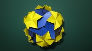 origami  modular  kusudama  celes 90 Miyuki Kawamura  tutorial  dutchpapergirl [upl. by Stichter595]