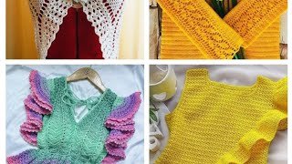 crochet handmade jacket frock design  new design of 2024stylies crochet cardginfashiondesign [upl. by Anitserp]