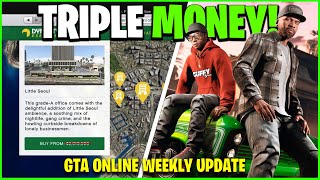 GTA ONLINE WEEKLY UPDATE TRIPLE MONEY amp DISCOUNTS [upl. by Rocher]