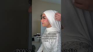 If you’re a hijabi you NEED a hijab stylist for your wedding day bride wedding muslimbride [upl. by Anawaj]