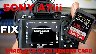 unable to read memory card reinsert memory card sony a7 iii [upl. by Naman121]